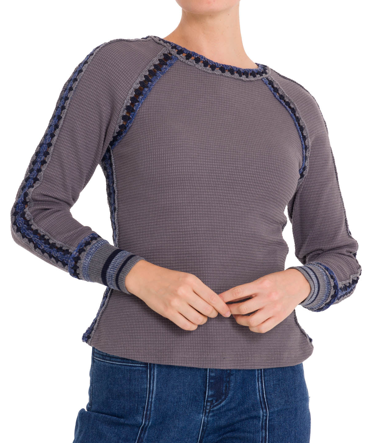 Polera Algodón Orgánico Mujer Maroma Azul Rockford