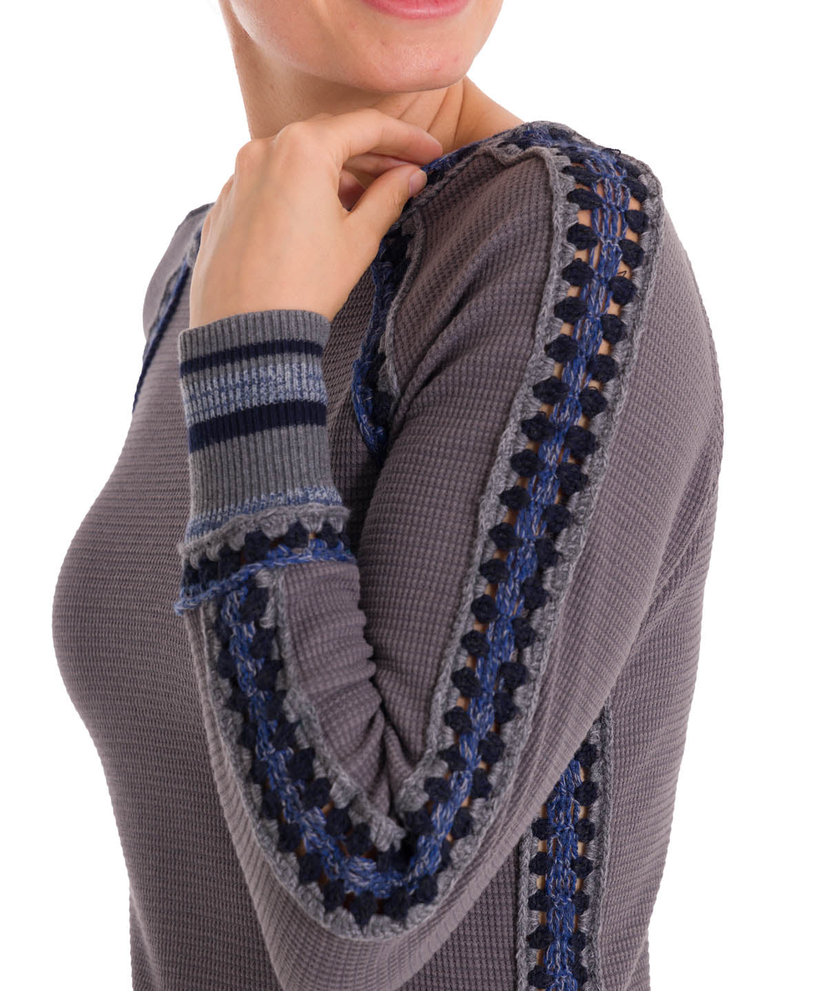 Polera Algodón Orgánico Mujer Maroma Azul Rockford
