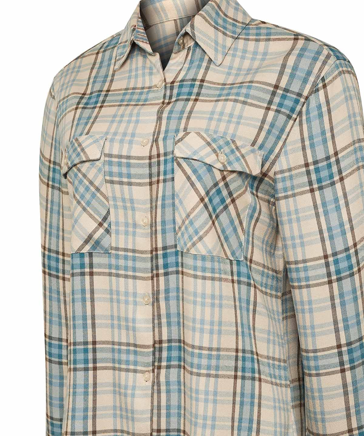 Blusa Rayón Mujer Bonete Celeste Rockford