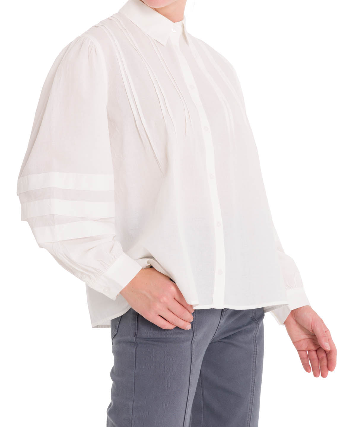 Blusa Algodón Orgánico Mujer Denali Blanco Rockford