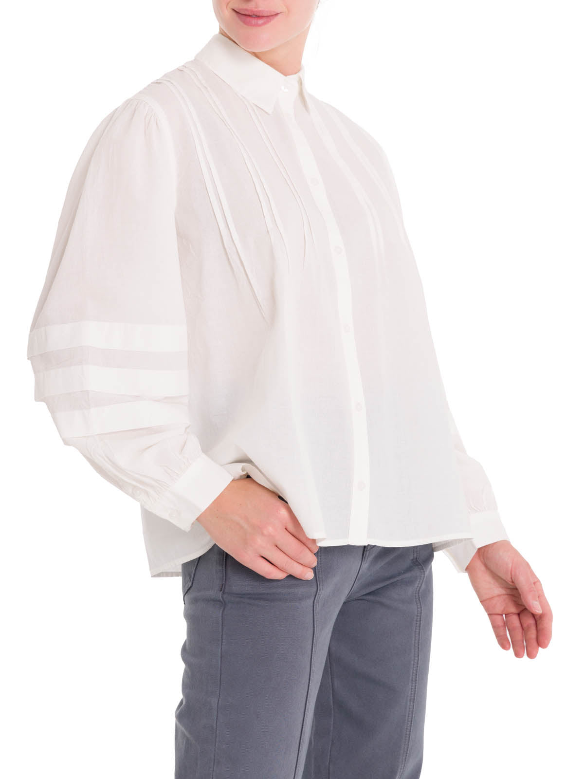 Blusa Algodón Orgánico Mujer Denali Blanco Rockford