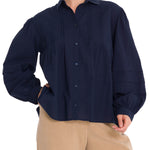 Blusa Algodón Orgánico Mujer Denali Azul Rockford