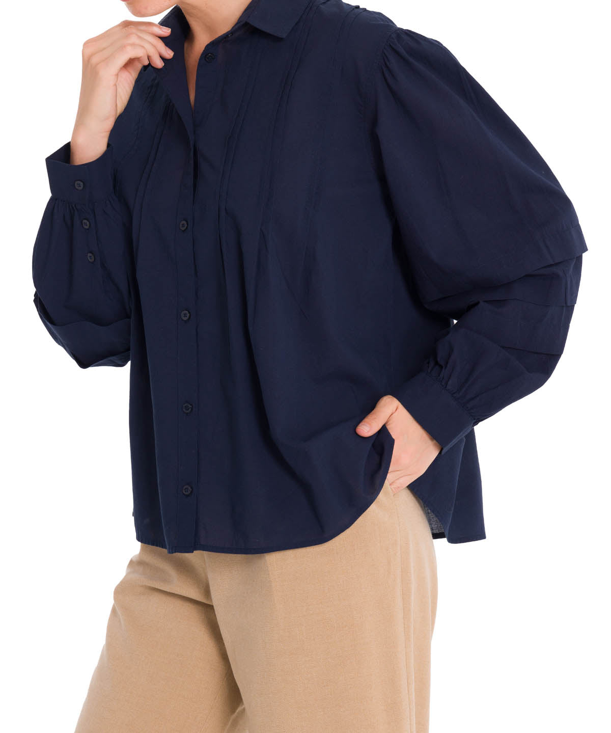 Blusa Algodón Orgánico Mujer Denali Azul Rockford