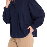 Blusa Algodón Orgánico Mujer Denali Azul Rockford