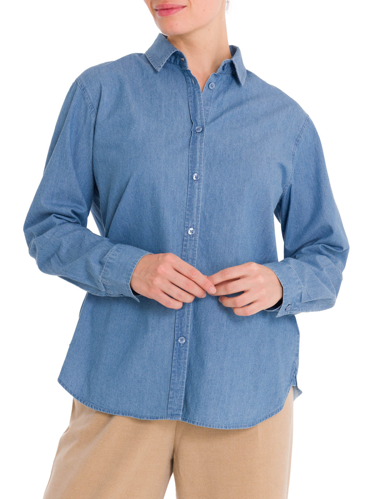Blusa Algodón Orgánico Mujer Makalu Azul Rockford