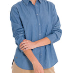 Blusa Algodón Orgánico Mujer Makalu Azul Rockford