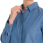 Blusa Algodón Orgánico Mujer Makalu Azul Rockford