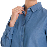 Blusa Algodón Orgánico Mujer Makalu Azul Rockford