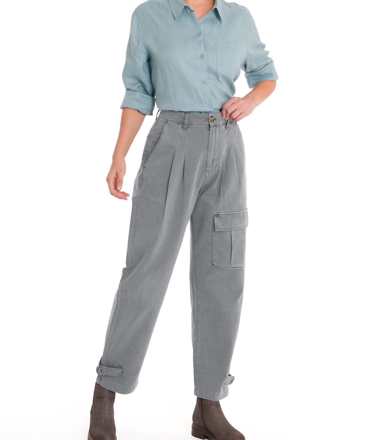 Pantalón Algodón Orgánico Mujer Mavecure Gris Rockford