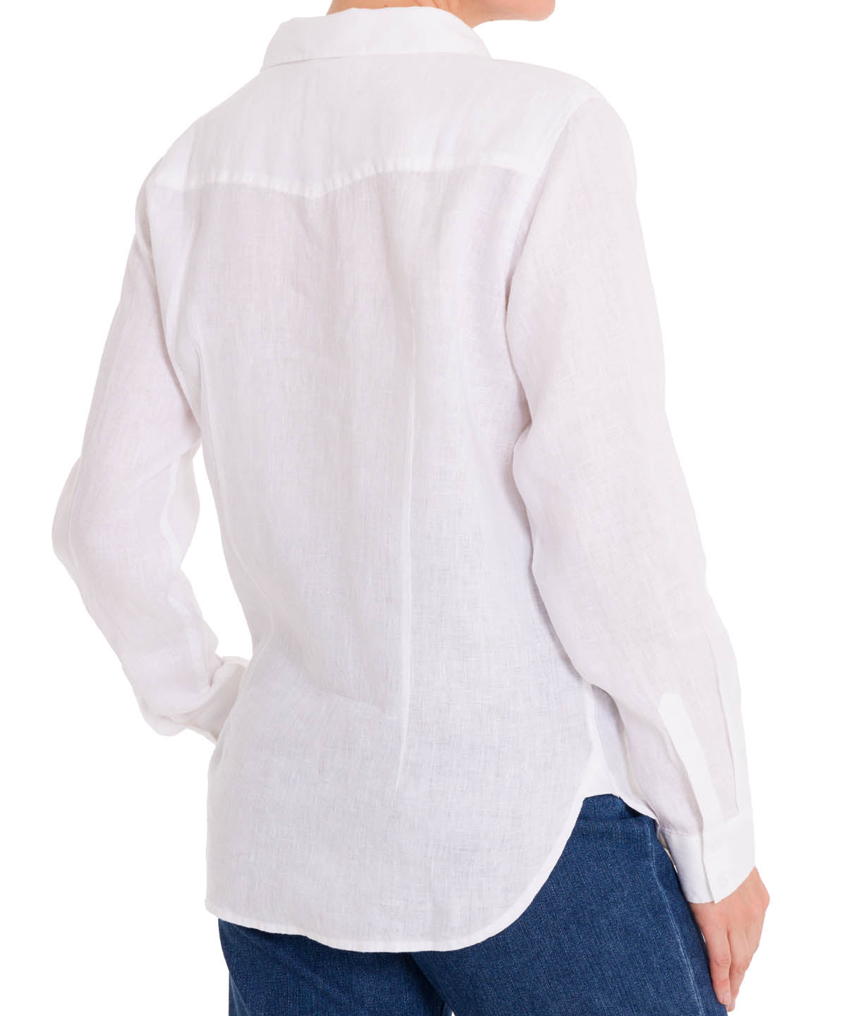 Blusa Lino Orgánico Mujer Lirio Blanco Rockford