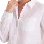 Blusa Lino Orgánico Mujer Lirio Blanco Rockford