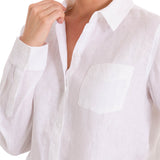 Blusa Lino Orgánico Mujer Lirio Blanco Rockford