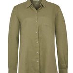 Blusa Lino Orgánico Mujer Lirio Verde Rockford