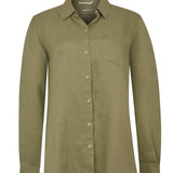 Blusa Lino Orgánico Mujer Lirio Verde Rockford
