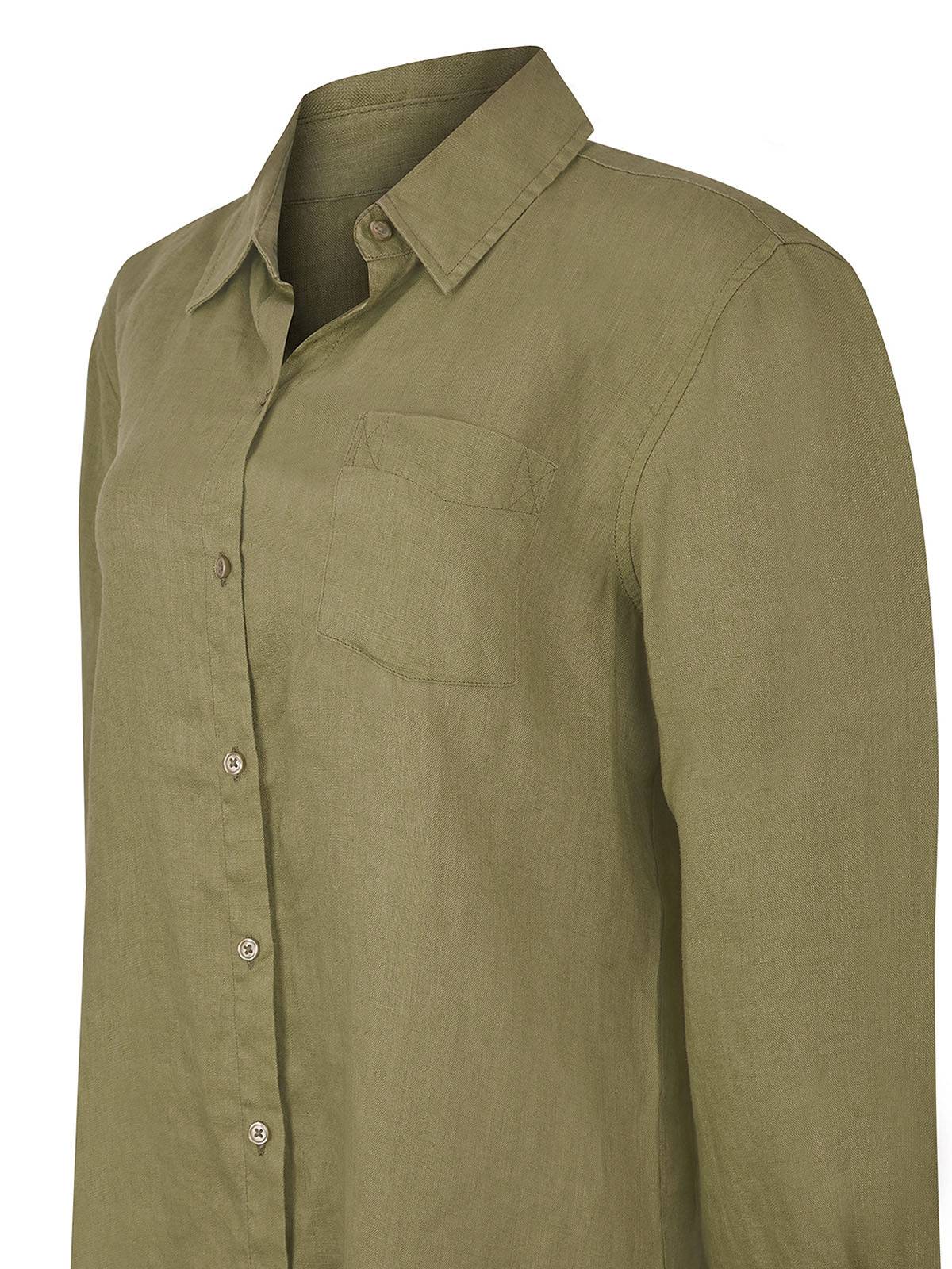 Blusa Lino Orgánico Mujer Lirio Verde Rockford