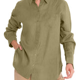 Blusa Lino Orgánico Mujer Lirio Verde Rockford