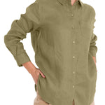 Blusa Lino Orgánico Mujer Lirio Verde Rockford