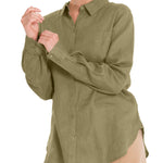 Blusa Lino Orgánico Mujer Lirio Verde Rockford