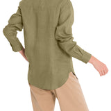 Blusa Lino Orgánico Mujer Lirio Verde Rockford