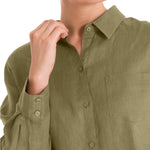 Blusa Lino Orgánico Mujer Lirio Verde Rockford