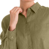 Blusa Lino Orgánico Mujer Lirio Verde Rockford