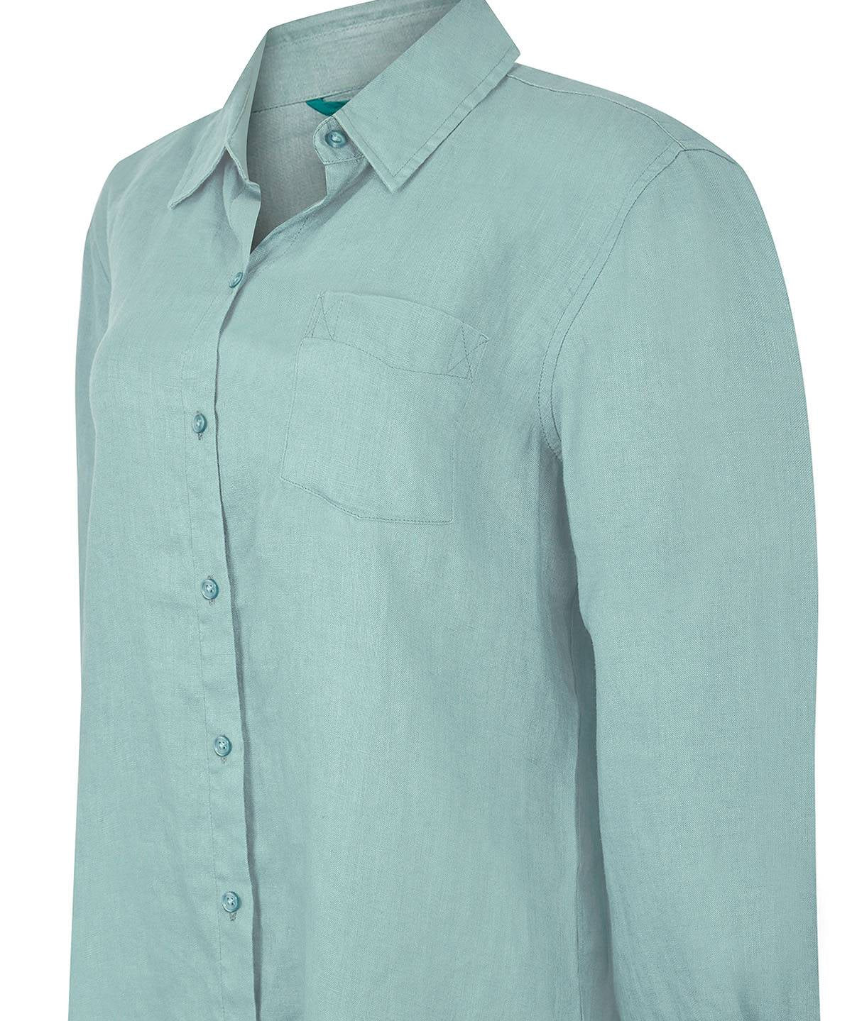 Blusa Lino Orgánico Mujer Lirio Celeste Rockford
