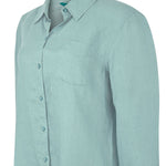 Blusa Lino Orgánico Mujer Lirio Celeste Rockford