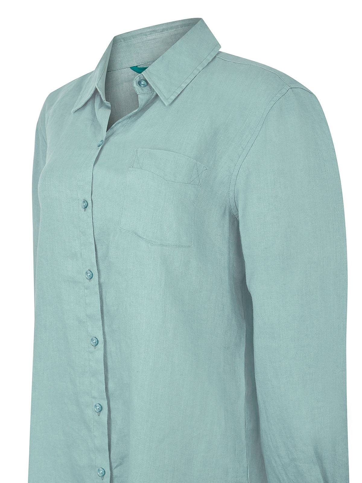 Blusa Lino Orgánico Mujer Lirio Celeste Rockford