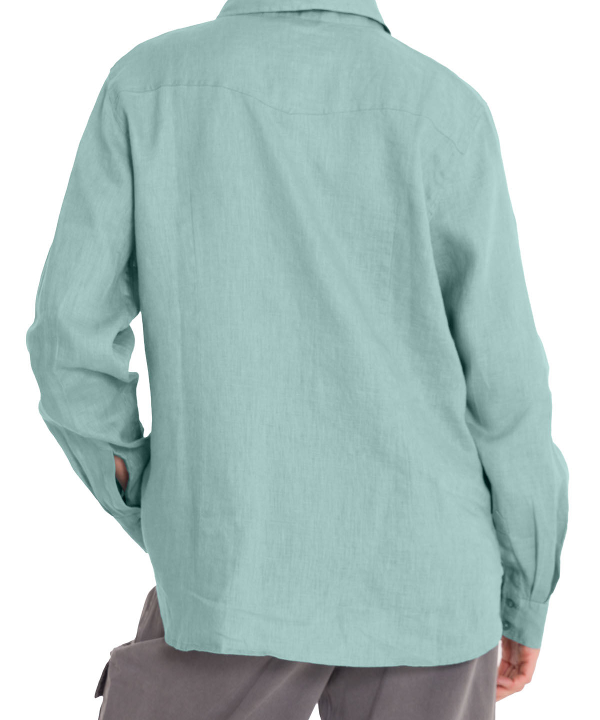Blusa Lino Orgánico Mujer Lirio Celeste Rockford
