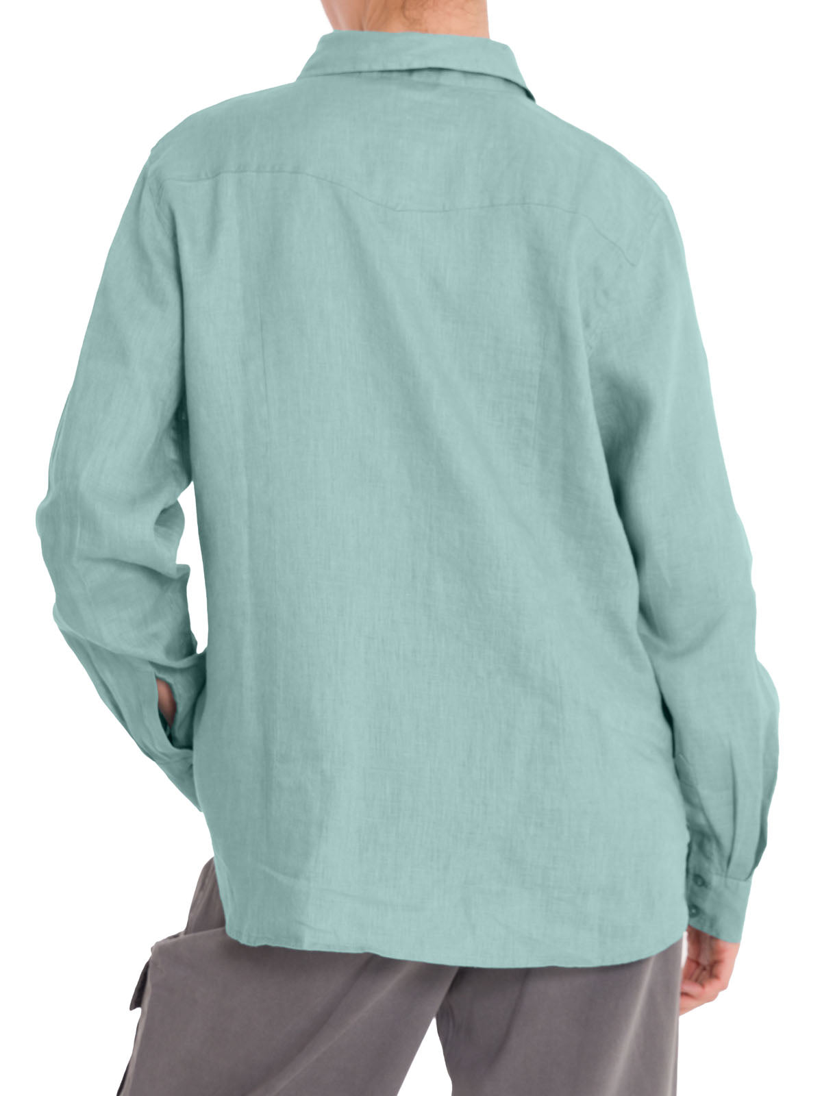 Blusa Lino Orgánico Mujer Lirio Celeste Rockford