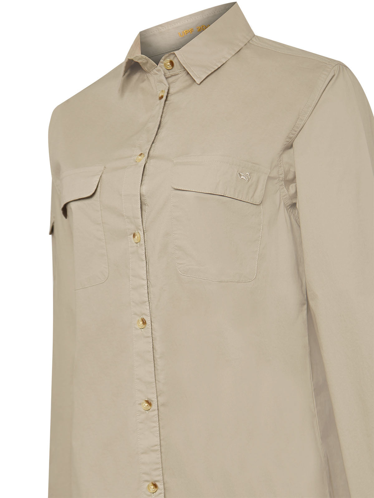 Blusa Algodón Orgánico Mujer Coop Beige Rockford