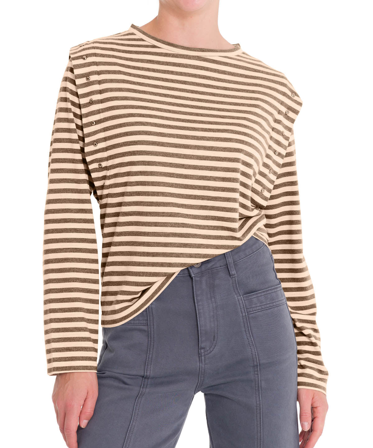 Polera Fibras Recicladas Mujer Diana Café Rockford