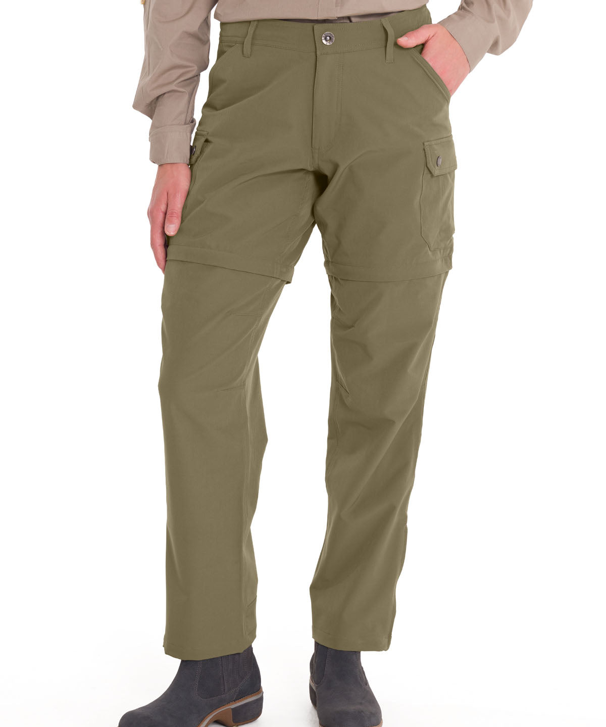 Pantalón Fibras Recicladas Mujer Desmontable Verde Rockford