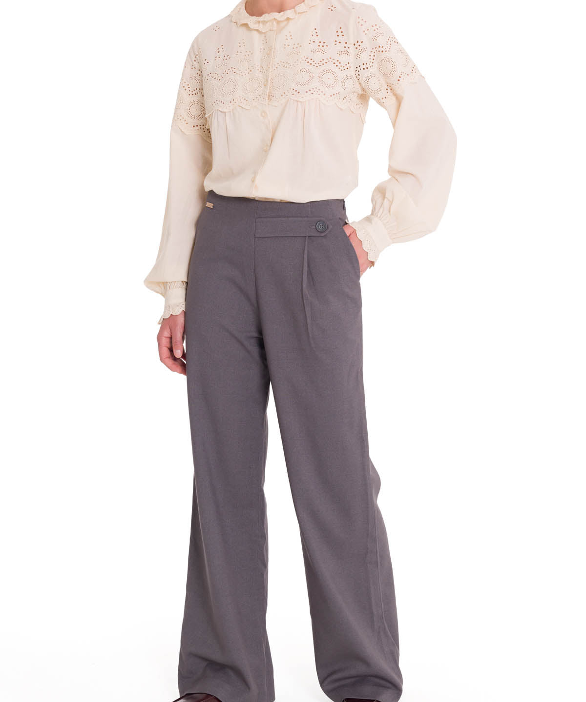 Pantalón Fibras Recicladas Mujer Hornacal Gris Rockford