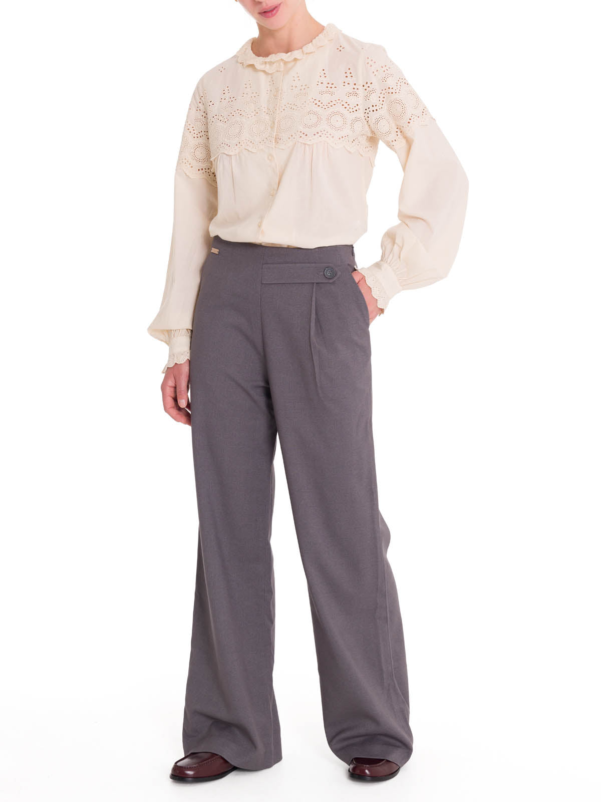 Pantalón Fibras Recicladas Mujer Hornacal Gris Rockford