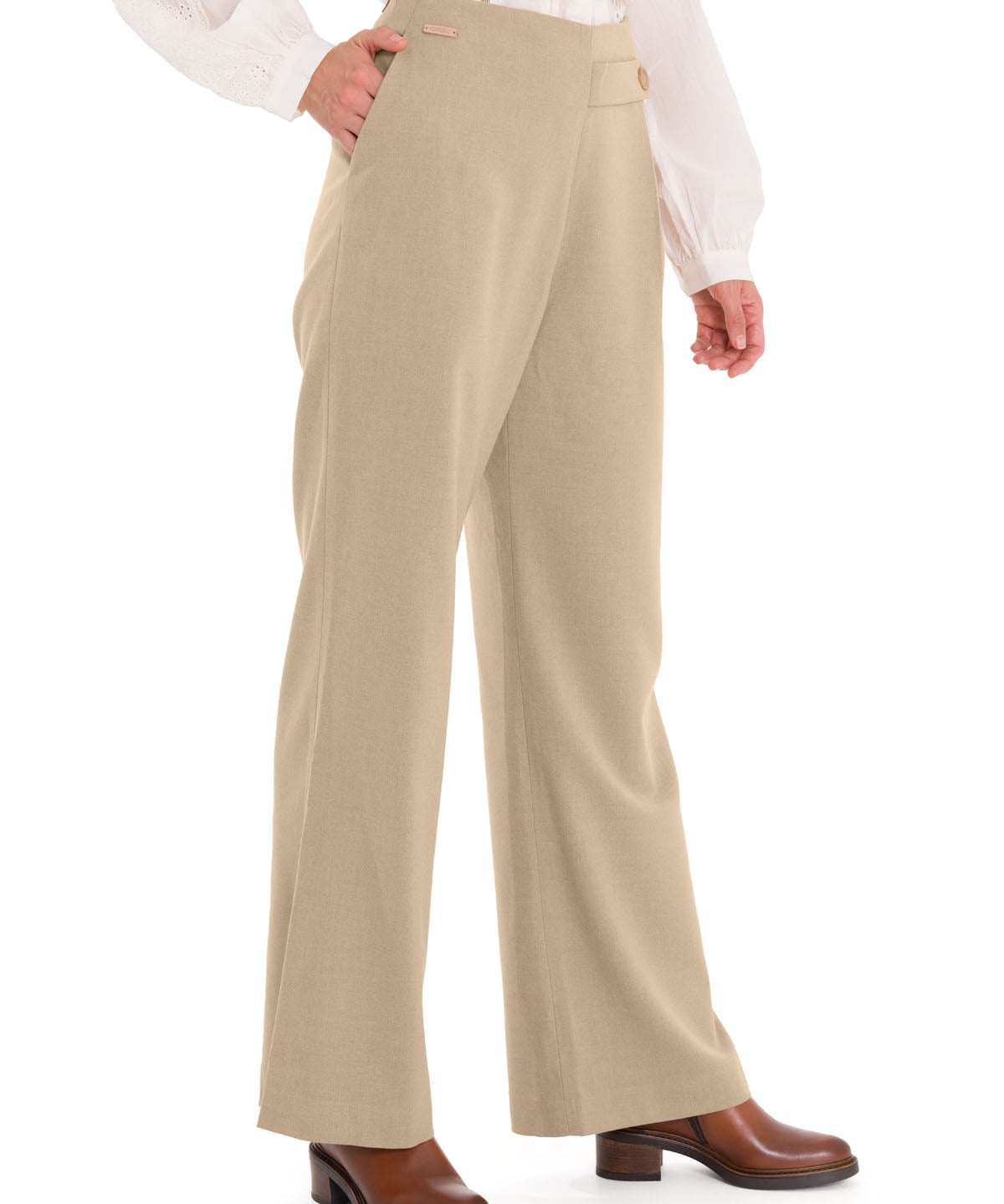 Pantalón Fibras Recicladas Mujer Hornacal Beige Rockford