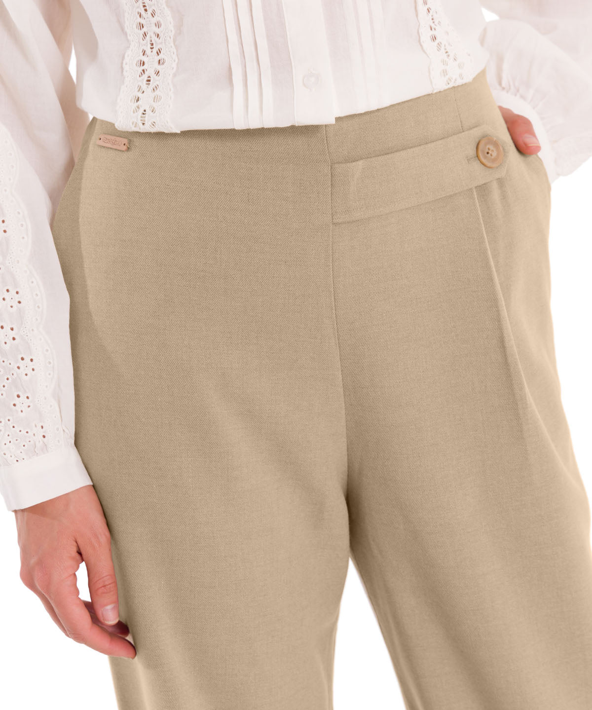 Pantalón Fibras Recicladas Mujer Hornacal Beige Rockford