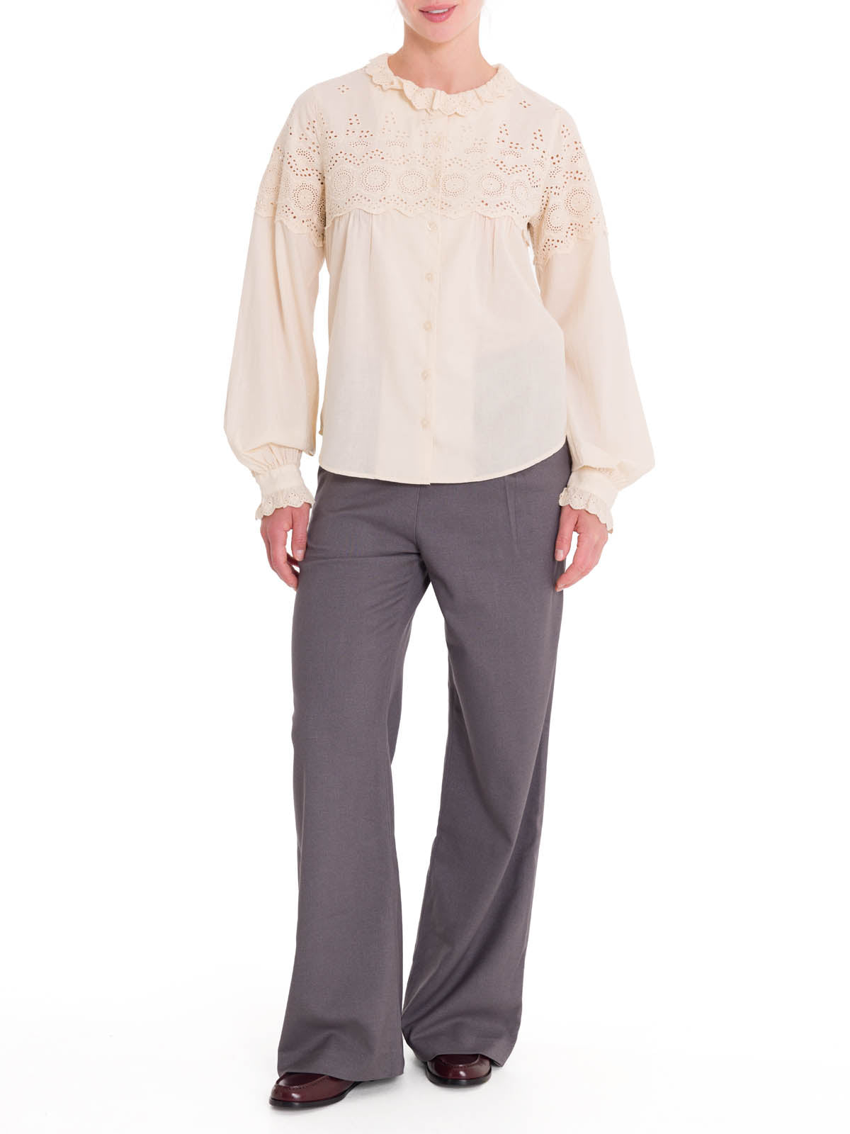 Blusa Algodón Orgánico Mujer Lhotse Beige Rockford