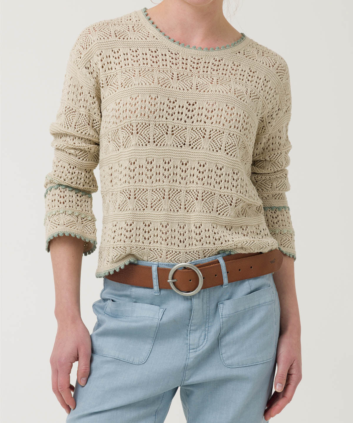 Sweater Algodón Mujer Dindo Beige Rockford