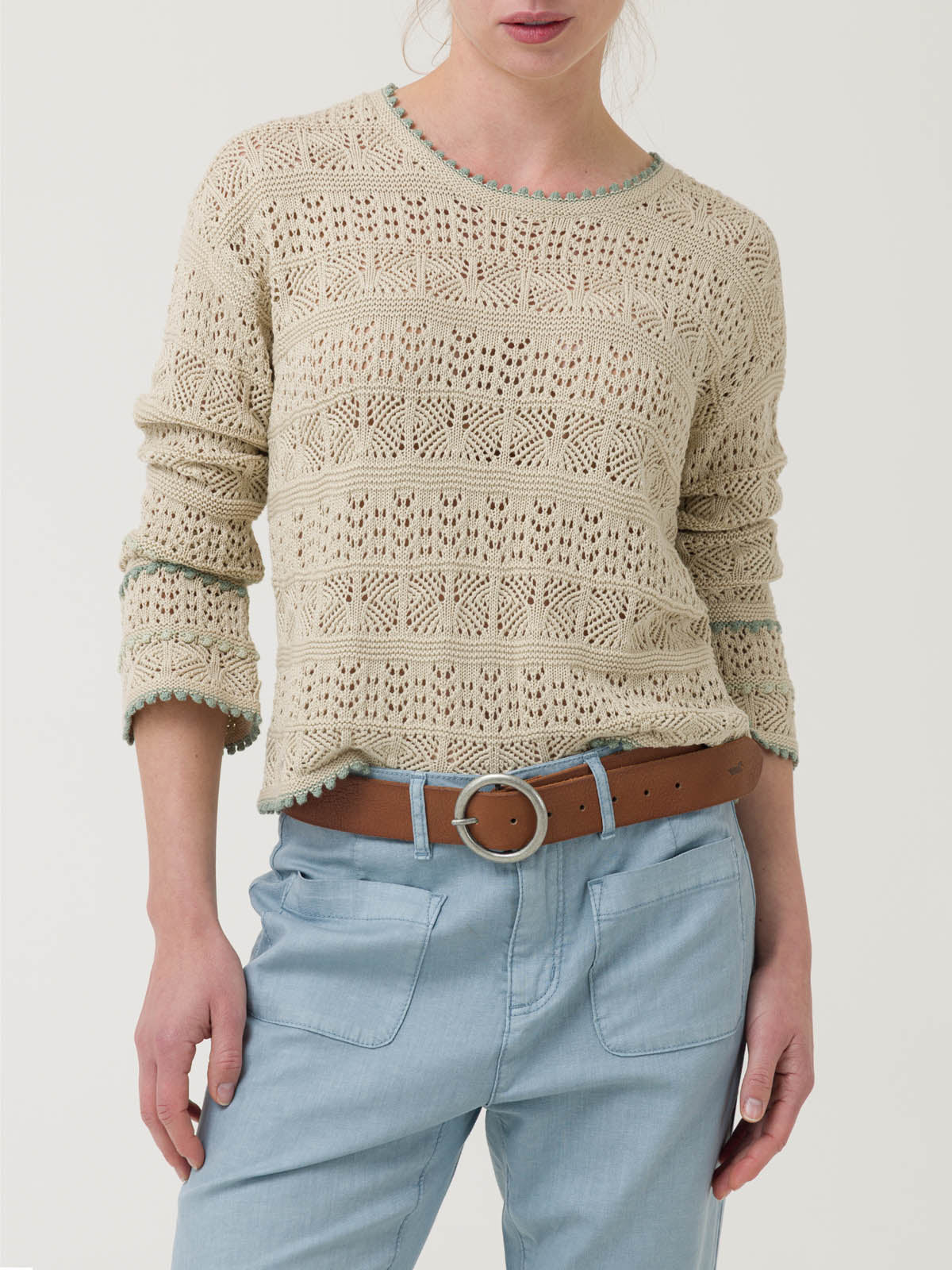 Sweater Algodón Mujer Dindo Beige Rockford