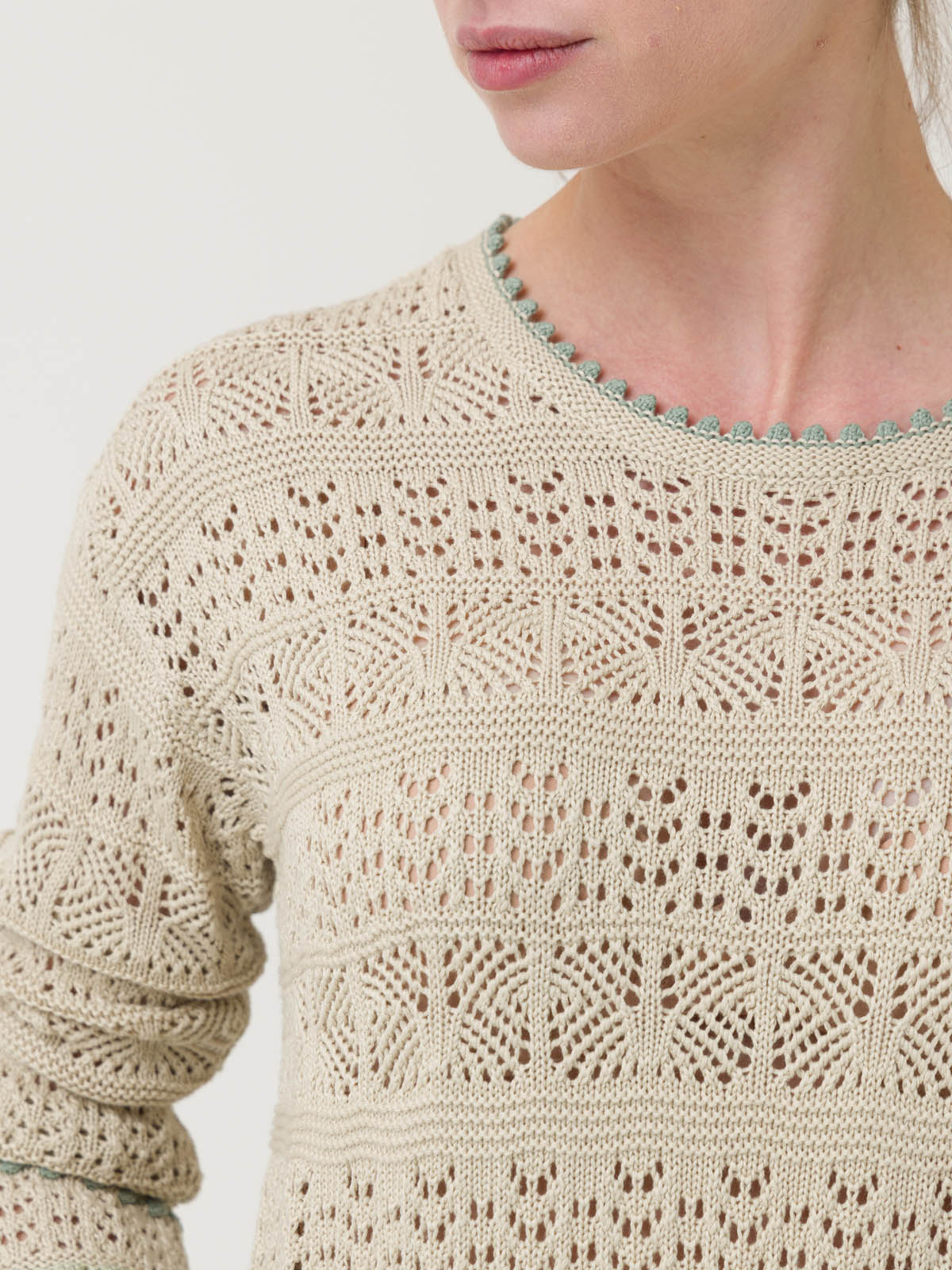 Sweater Algodón Mujer Dindo Beige Rockford