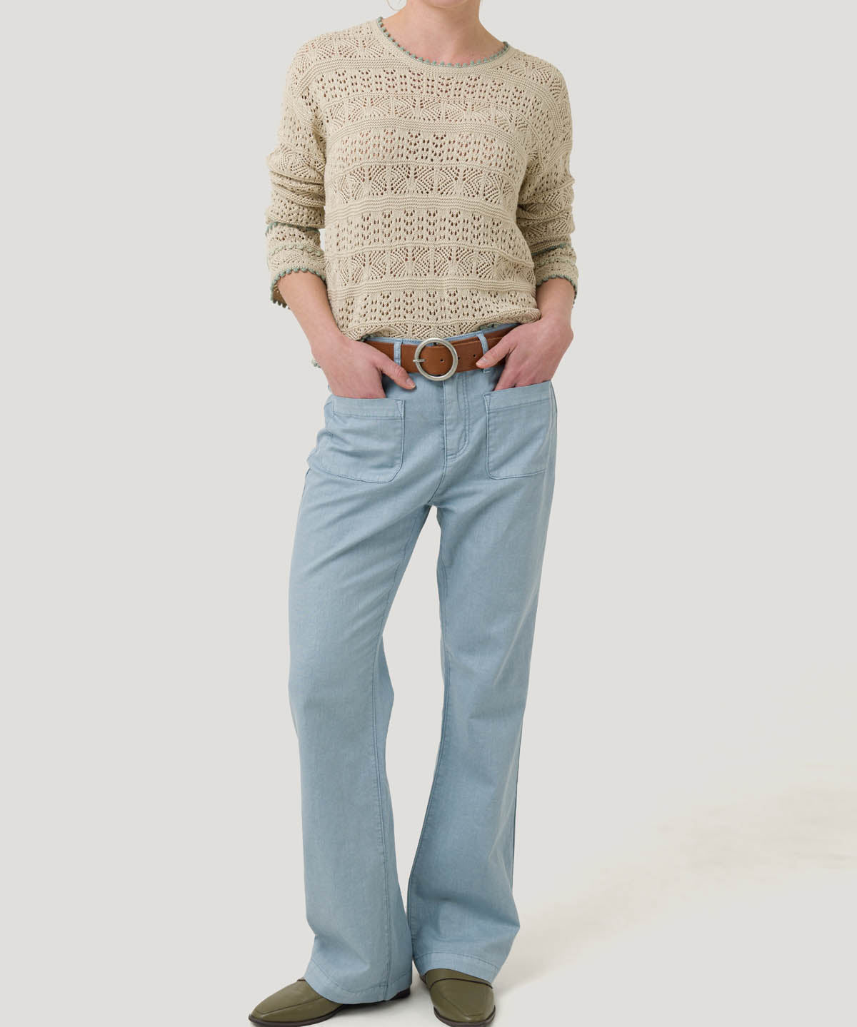 Sweater Algodón Mujer Dindo Beige Rockford