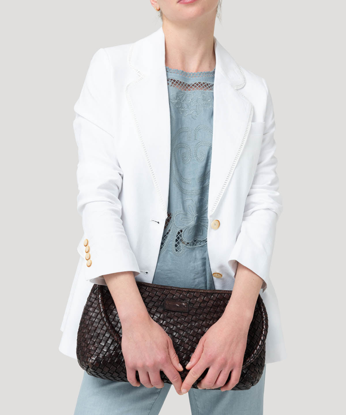 Chaqueta Lino Mujer Anana Blanco Rockford