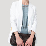 Chaqueta Lino Mujer Anana Blanco Rockford