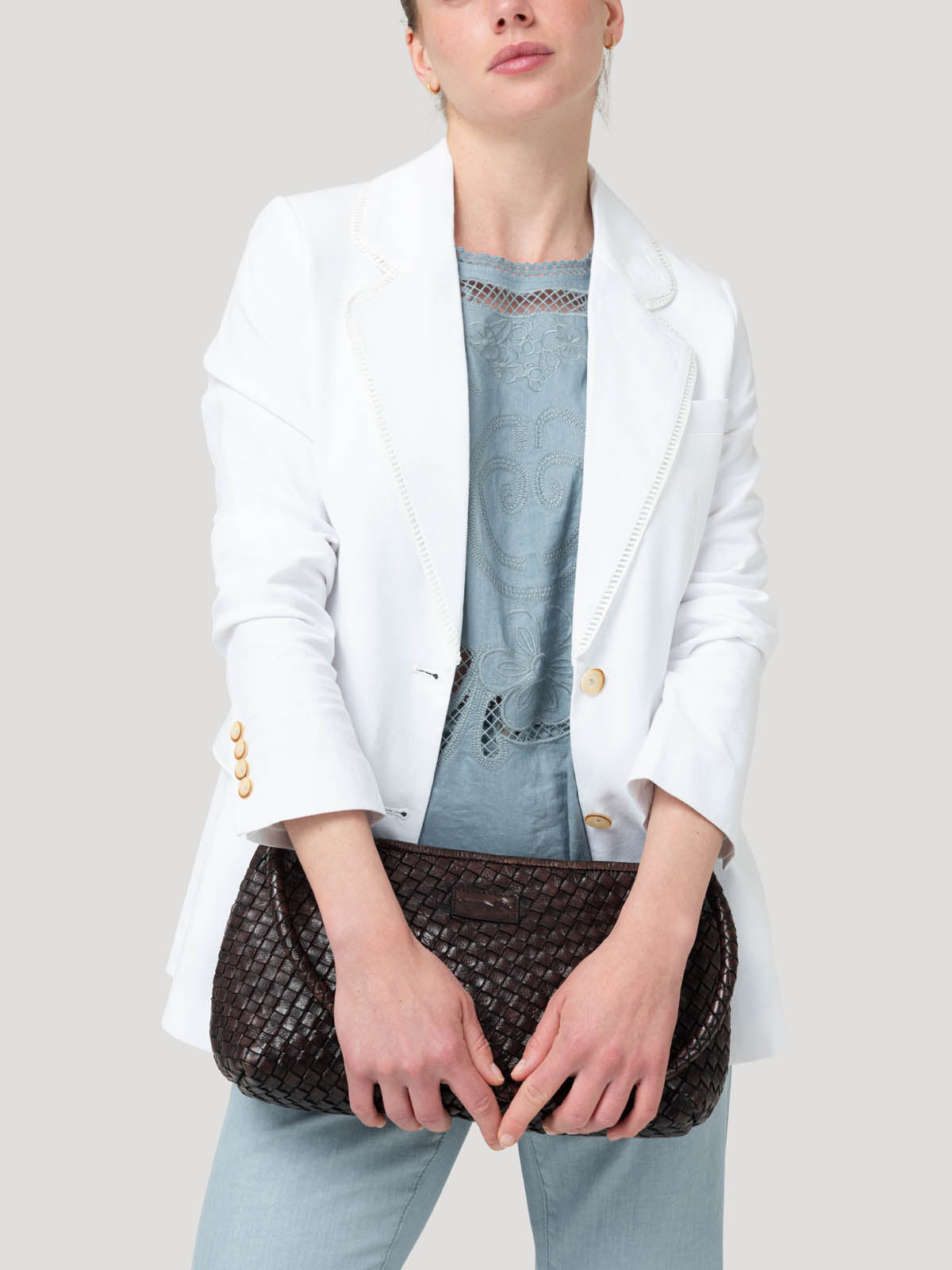 Chaqueta Lino Mujer Anana Blanco Rockford