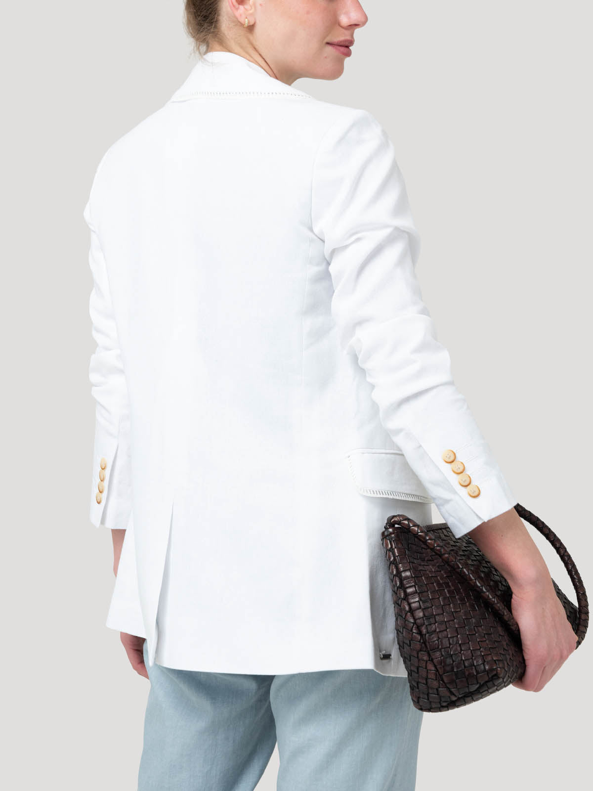 Chaqueta Lino Mujer Anana Blanco Rockford