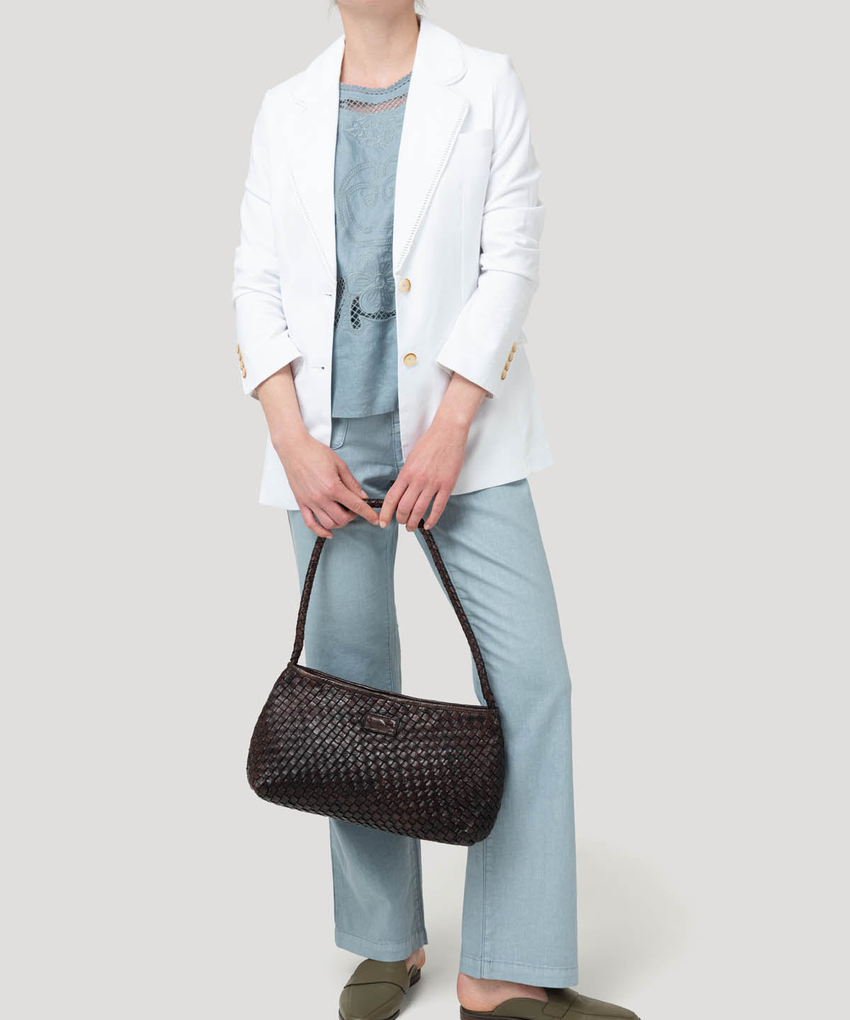 Chaqueta Lino Mujer Anana Blanco Rockford