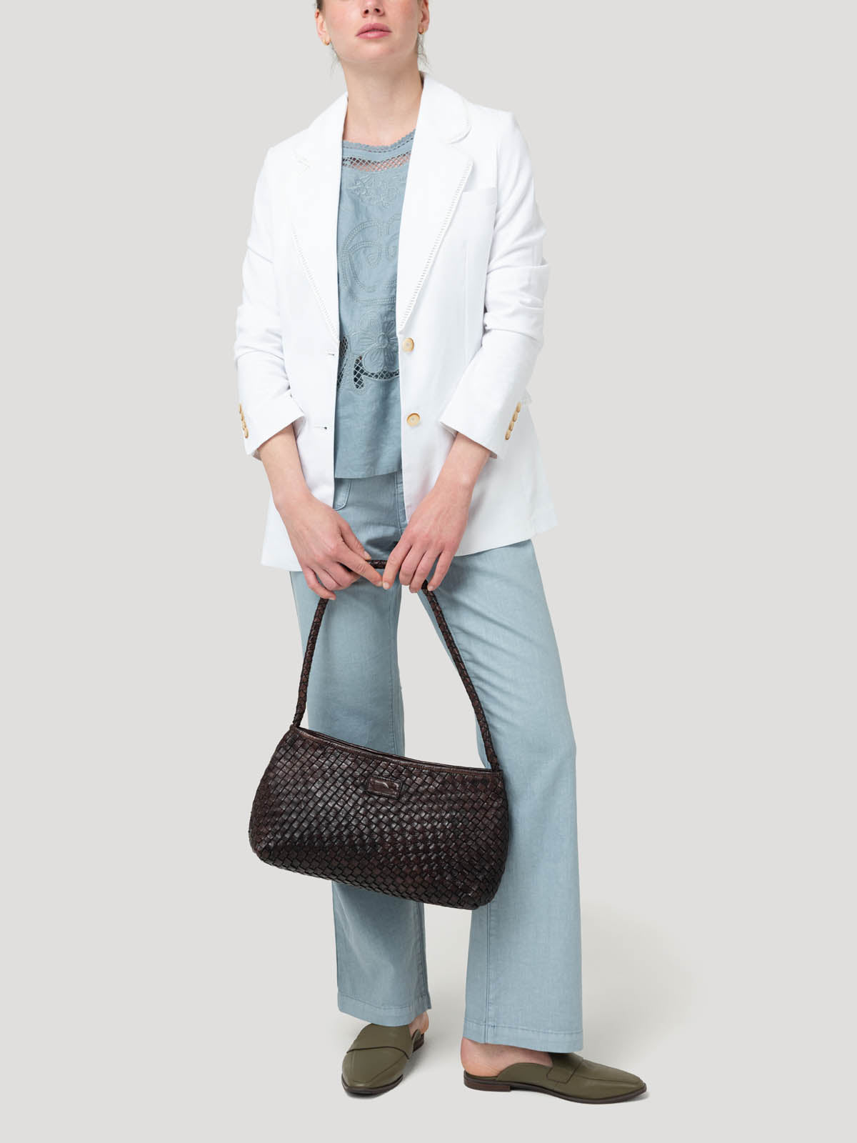 Chaqueta Lino Mujer Anana Blanco Rockford