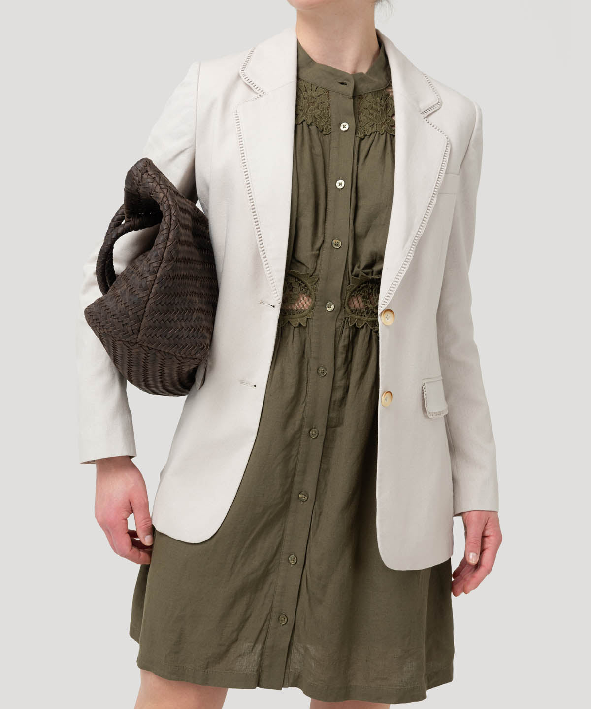 Chaqueta Lino Mujer Anana Beige Rockford