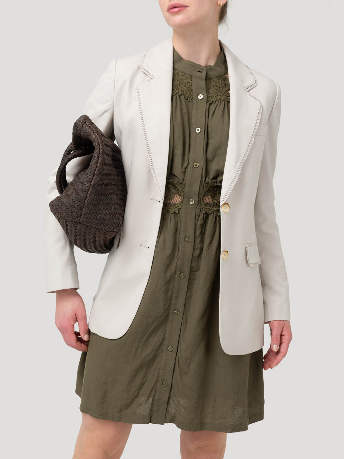 Chaqueta Lino Mujer Anana Beige Rockford